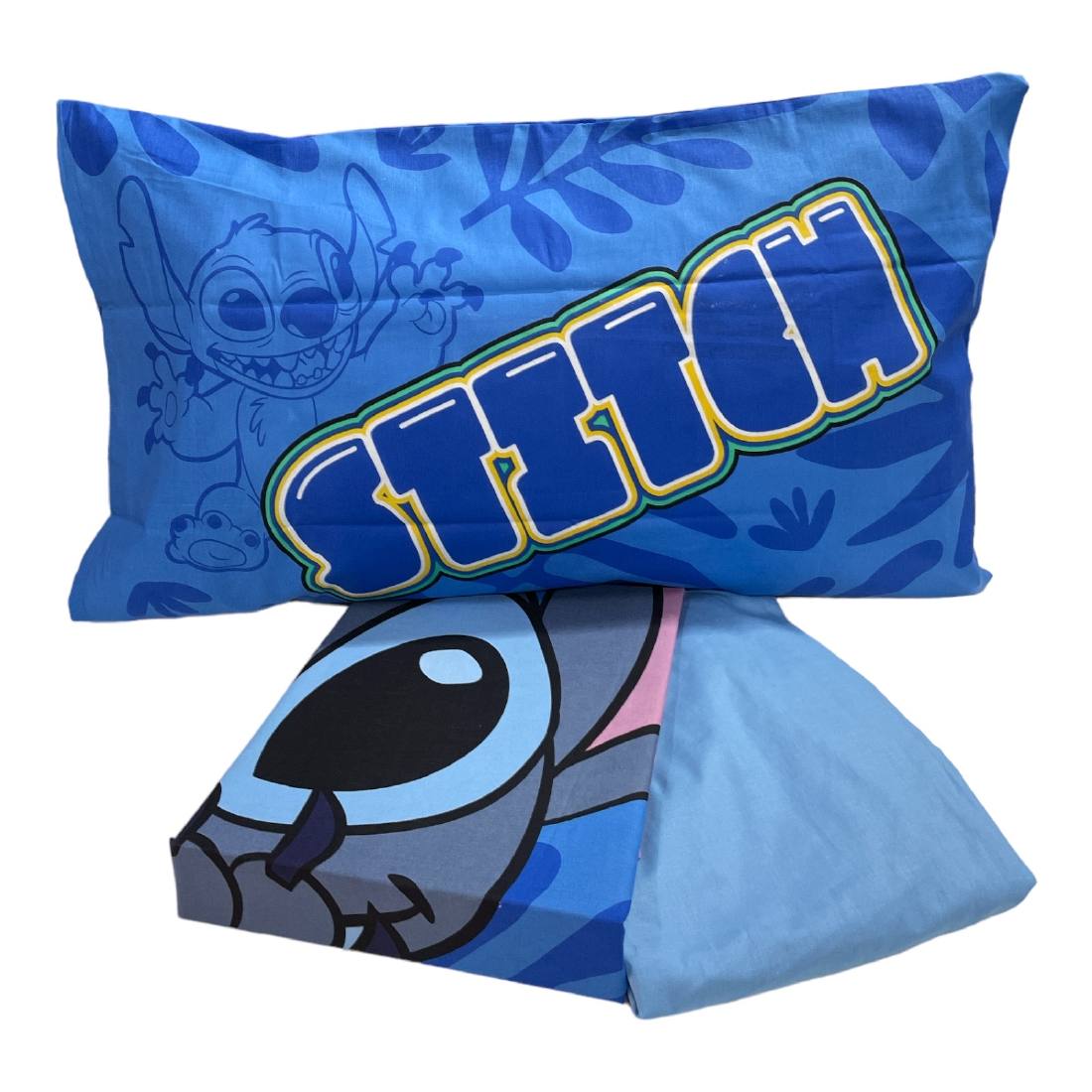 Lenzuola Stitch Disney Singola Puro Cotone Lilo Stitch - biancheriamusella  - lenzuola singole,completi letto singoli