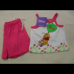 Nuovo Completino Disney Winnie the Pooh Neonata Fucsia modello Warren