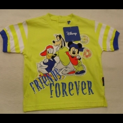 Nuovo T-Shirt Disney Topolino Bambino Neonato Colore Giallo