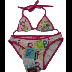 Nuovo Costume Bimba Barbie 2 Pezzi Articolo 063634 Bianco