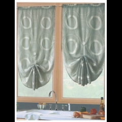 Nuovo Coppia Tendine A Vetro Balcone Ricamate Nice Cm 150