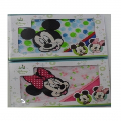 Nuovo Triangolo Topolino Minnie Neonato Disney In Microfibra Con Ricamo