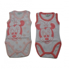 Nuovo Body Disney Canotta Confezione 2 Pezzi Minnie Rosa