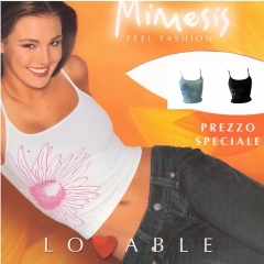 Nuovo Canotta Donna Lovable Spalla Spalla Stretta Microfibra