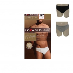 Slip Uomo Lovable Modello L05XL Confezone 2 Pezzi Puro Cotone Bipack