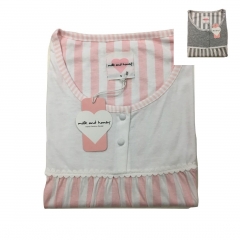 Nuovo Camicia Notte Canotta Donna Milk and Honey CEC045 Mezza Manica Calibrata