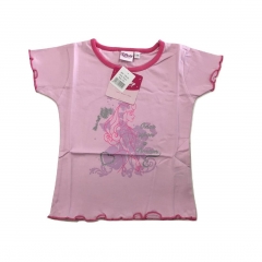 Nuovo T-Shirt Principessa Bambina Mezze Maniche Magliettina Puro Cotone