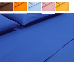 Nuovo Lenzuola Singola Puro Cotone Tinta Unita Made In Italia