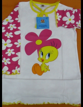 Nuovo TITTY CAMICIA BIMBA by BASSETTI DIS. FLOWERS TG.2/4ANNI