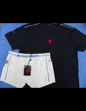 Nuovo BOXER ROBE DI KAPPA + T SHIRT TAGLIA 5 BLU 
