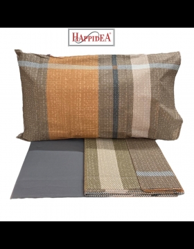 Completo Lenzuola Singola Flanella Cinnamon Giallo Happidea