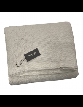 Copriletto Trussardi Matrimoniale Mix Boutis Puro Cotone Jaqurd Beige