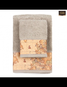 Set Asciugamano Con Ospite Alviero Martini Prima Classe Geo Classic Grigio