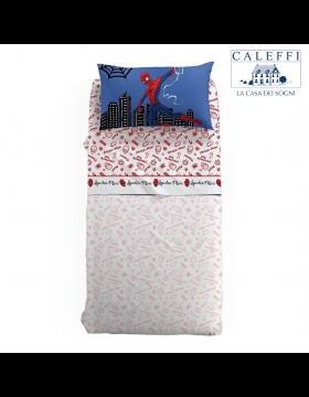 Completo Lenzuola Spiderman Disney Caleffi Singola Spiderman Amazing Puro Cotone