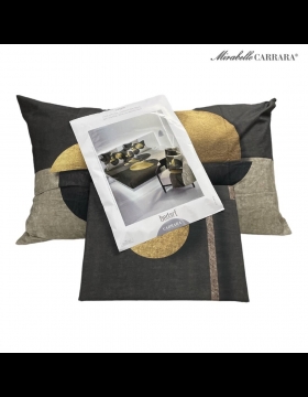 Set Copripiumino Parure Carrara Matrimoniale Ghen Brouwn Percalle Puro Cotone