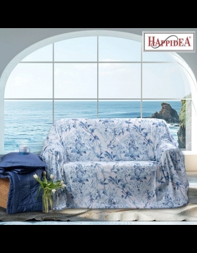 Telo Arredo Foulard Happidea Singolo Azur Blu Cm 180x280