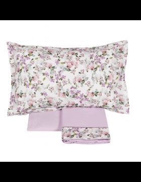 Lenzuola Fazzini Matrimoniale Corolle Rosa Made In Italia