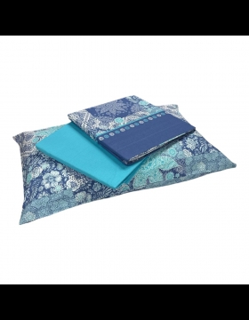 Lenzuola Copriletto In Cotone Malibu Blue Piazza E Mezza Caleffi