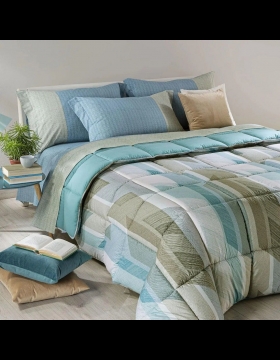 Trapunta Caleffi In Microfibra Textile Matrimoniale Anice Modern