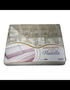 Lenzuola Flanella Matrimoniale Tessier Articolo Lucia Beige