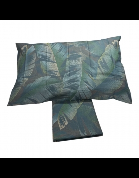 Parure Copripiumino Singola Happidea Tessuto Puro Cotone Brina Verde Made in italia