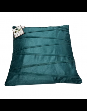 Nuovo Cuscino Arredo In Velluto Cm 45 X 45 Verde Ottanio