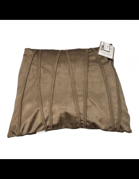 Nuovo Cuscino Arredo In Velluto Cm 45 X 45 Tortora