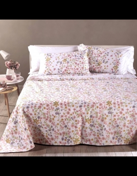Copriletto Caleffi Singolo Provenza Rosa Tessuto Piquet