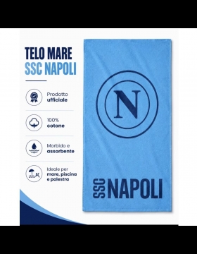 Nuovo Telo Mare SSC Napoli In Spugna Prodotto Ufficiale Cm 80x 160 Var A