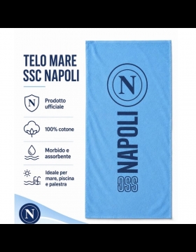 Nuovo Telo Mare SSC Napoli In Spugna Prodotto Ufficiale Cm 80x 160 Var C