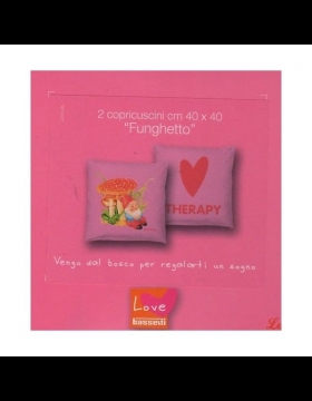Nuovo Copricuscini Cuscini Arredo Bassetti Love Therapy Funghetto Rosa Prezzo Offerta