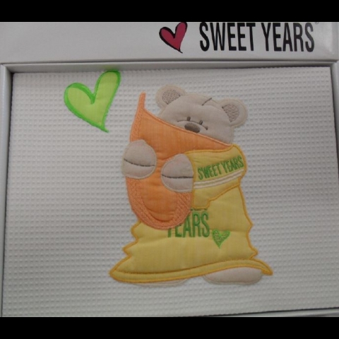Nuovo Copriletto Sweet Years Carrozzina Porta Enfant Blanket Orange Sotto Costo