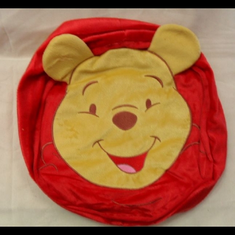 Nuovo Pouf Disney Winnie The Pooh Gonfiabile e Sfoderabile Diametro e Altezza Cm 28