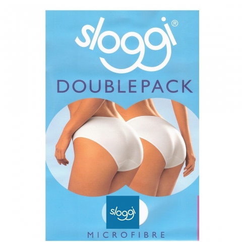 Nuovo 2 Slip Sloggi Linea Pure Modello Tai Microfibra 2 Pezzi Offerta