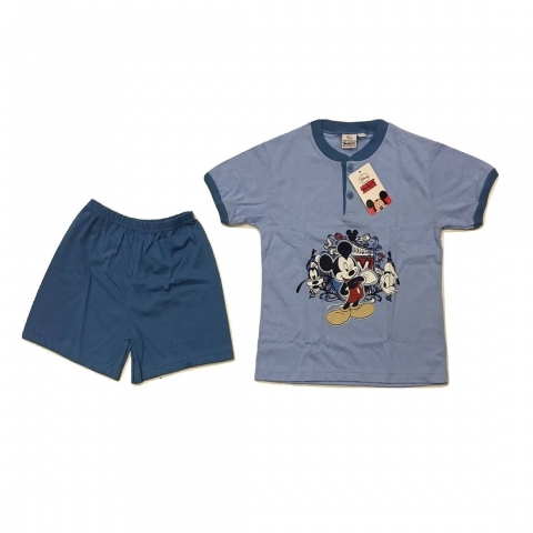 Pigiama Topolino Bambino Disney Mezze Maniche Puro Cotone Mickey
