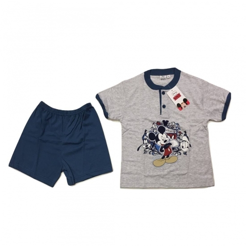 Pigiama Topolino Bambino Disney Mezze Maniche Puro Cotone Mickey