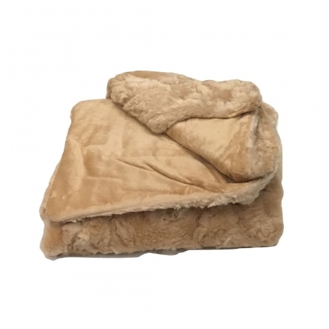 Nuovo Plaid Rose Morbido e Avvolgente Cm 130 x 155 Double Beige