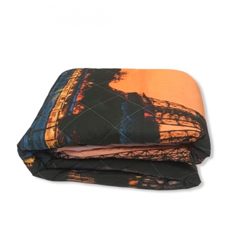 Trapuntino Matrimoniale Happidea Puro Cotone Made italy Digitale Parigi Quilt