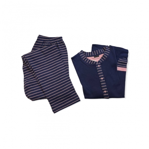 Pigiama Donna Lovable Interlock Caldo Cotone Aperto 09L0BL0
