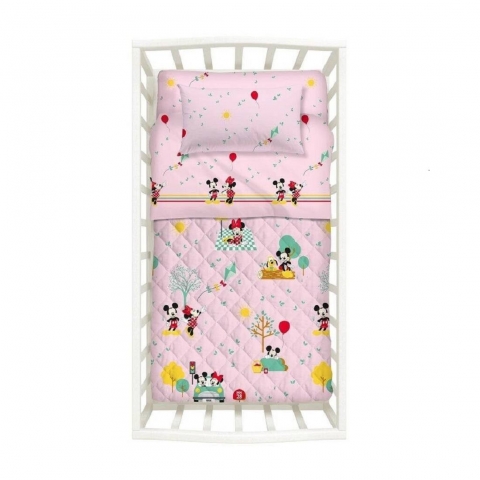 Trapuntino Minnie e Mickey Disney Caleffi Culla Doghe e Paracolpi
