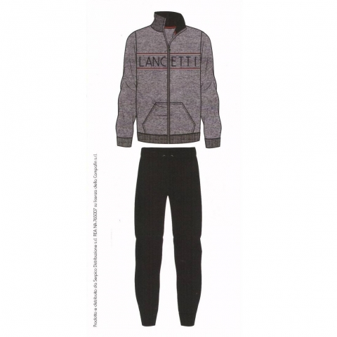 Tuta Uomo Lancetti Con Zip Felpa Invernale LMW00115 New