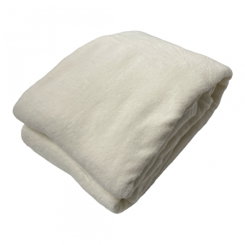 Coperta Plaid Tinta Unita Pail Singolo Super Soft Bianco