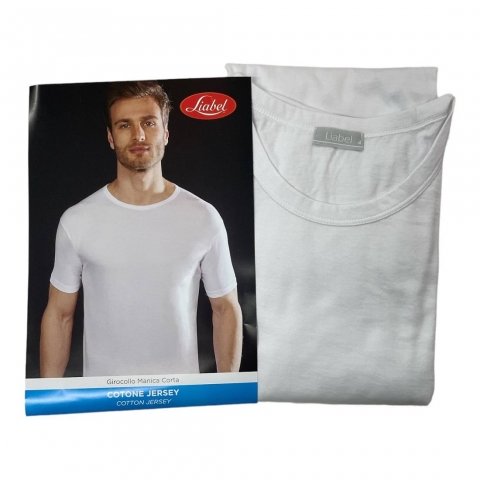 T-Shirt Uomo Liabel 3828 1023 Girocollo Puro Cotone Mezza Manica