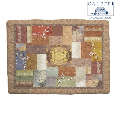 Plaid Scaldotto Caleffi Alcova Cm 130 x 170 Oro Esterno Cotone