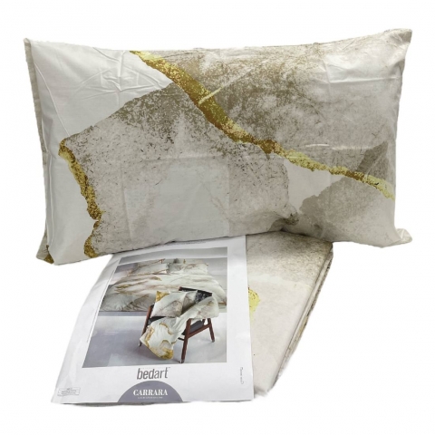 Set Copripiumino Parure Carrara Matrimoniale Shibui Percalle Puro Cotone Bianco