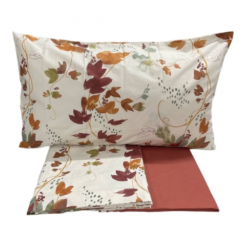 Completo  Lenzuola Happidea Piazza E Mezza Made In Italy Lia Naturale