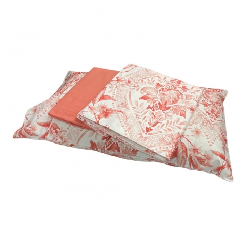 Completo Lenzuola Happidea Lenzuola Matrimoniale Azur Arancio Made In Italia