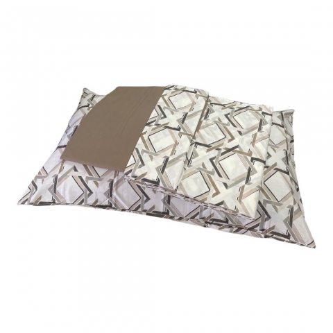 Completo Lenzuola Happidea Piazza E Mezza Made In Italy Rutor Marrone