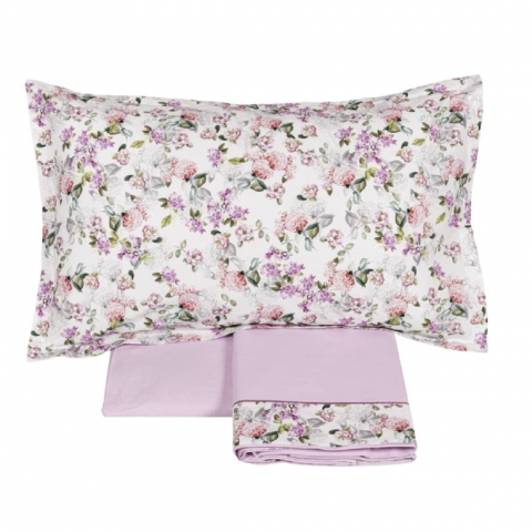 Lenzuola Fazzini Matrimoniale Corolle Rosa Made In Italia