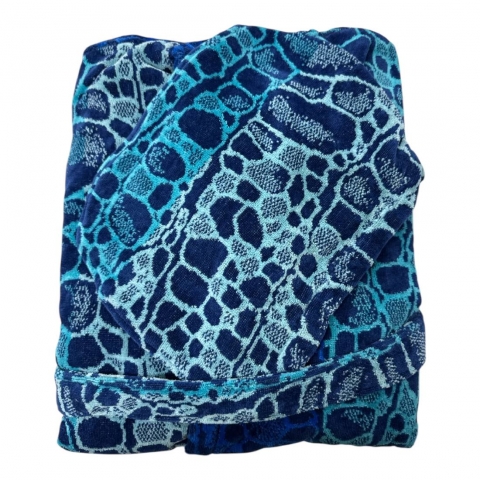 Nuovo Accappatoio Carrara Collezioni Ocean in Spugna Colore Blu